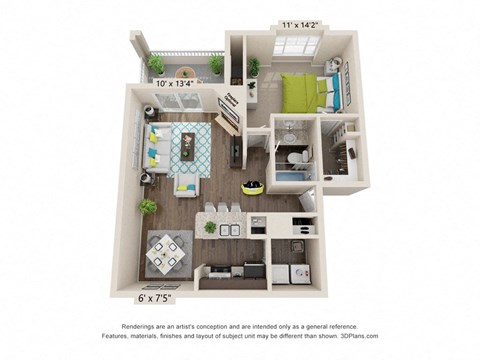 a 1 bedroom floor plan  studio